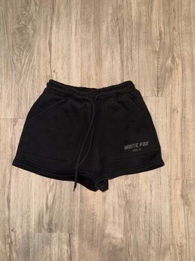White Fox Women’s Lounge Shorts - Size XS - Black